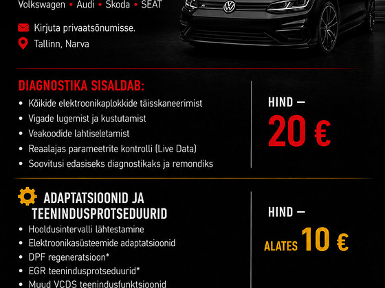 Arvutipõhine VAG (VCDS) autodiagnostika