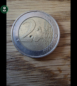 2000 aasta unikaalse defektiga belgia 2 eurone. (2 foto / 2)