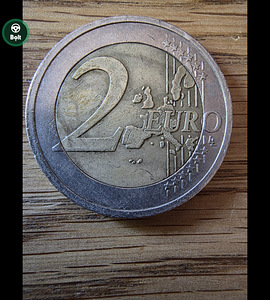 Pratntsusmaa 1999 aasta 2 eurone. Pooled tagurpidi defect. (2 foto / 2)