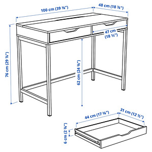 IKEA ALEX письменный стол 100×48 см (2 фото из 2)