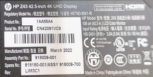 Professionaalne 4K monitor HP Z43 42.5" (2022 a.) (3 foto / 3)