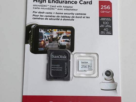 SanDisk High Endurance MicroSDXC 256GB , White