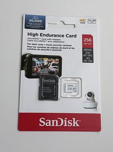 SanDisk High Endurance MicroSDXC 256GB , White (1 фото из 2)