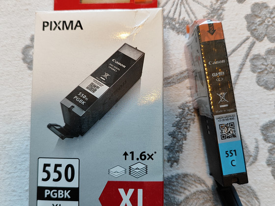 Canon originaal tindid 551C ja PGBK550 XL