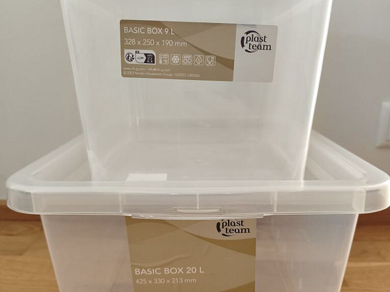 Прозрачные ящики для хранения Jyski *Basic Box* с крышками