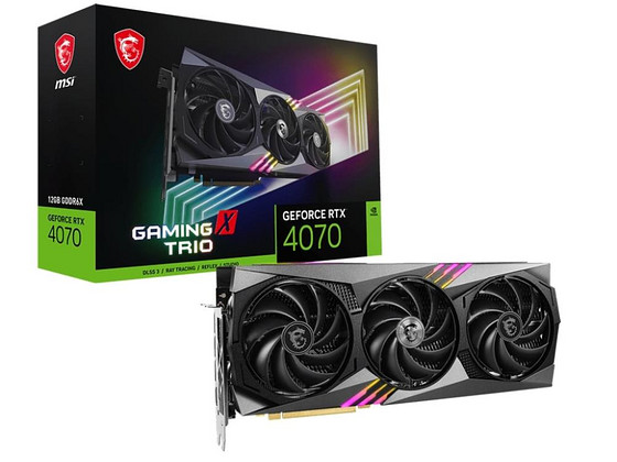 GeForce MSI RTX 4070 Gaming xtrio 12gb