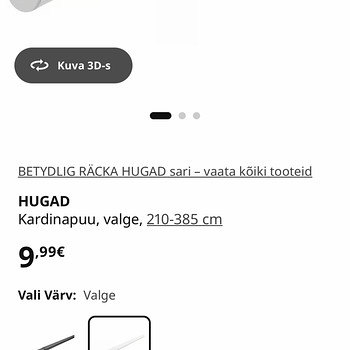 2 uut IKEA KARDINAPUUD