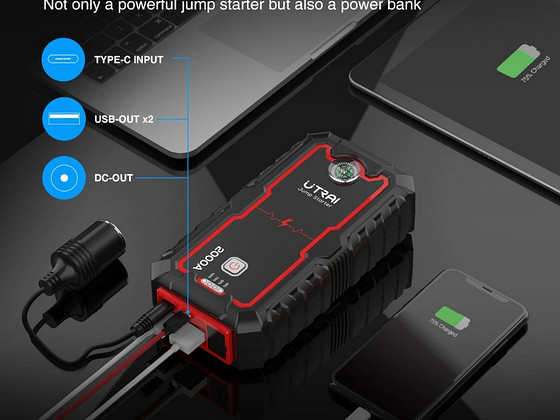 UTRAI ONE uus 2000A jumpstarter käivitusaku