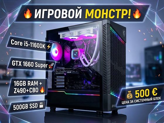 Võimas mänguarvuti | i5-11600K / GTX 1660 Super / 16 GB RAM