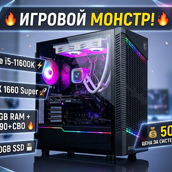 Мощный Игровой ПК | i5-11600K / GTX 1660 Super / 16GB 3600