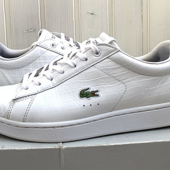 Белые кожаные кроссовки/повседневная обувь Lacoste р.40