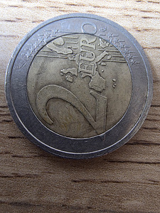 Франция, 2 евро 1999 года. Половинки неправильно. (1 фото из 2)