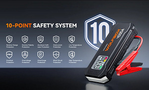 WOLFBOX 4000A 24000mAh 88Wh jumpstarter käivitusaku (5 foto / 5)