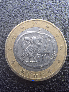 2002 Греция 1 евро, знак S. (2 фото из 2)