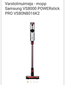 Varstolmuimeja -Samsung VS8000 POWERstick PRO (3 foto / 5)