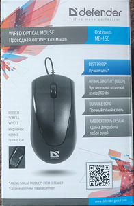 Новая оптическая мышь Defender Optimum MB-150, проводная, PS/2 (1 фото из 3)