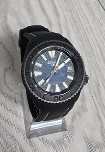 Custom Seiko Mod NH35A / Blue Wave Dial / Black PVD (7 foto / 9)