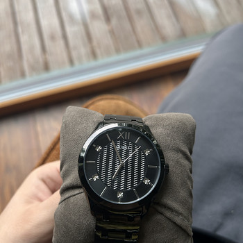 GUESS meeste käekell must/gunmetal, kristallidega