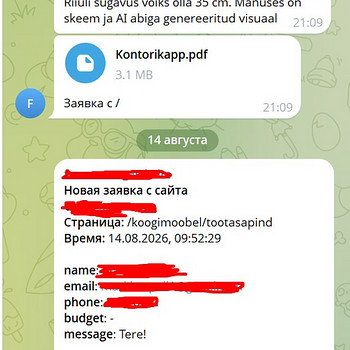 Müün mööbli tootmise päringuid