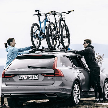 Thule komplekt kahe jalgratta transportimiseks auto katusel