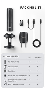 Продаю USB-микрофон Boya K9 (3 фото из 4)