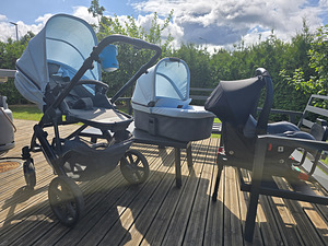 4 in 1 jalutuskäru komplekt ABC DESIGN 4 Air, sinine / vanker / käru (1 foto / 7)