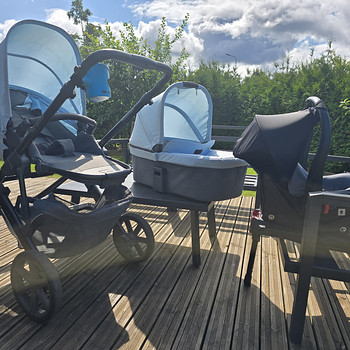 4 in 1 jalutuskäru komplekt ABC DESIGN 4 Air, sinine / vanker / käru