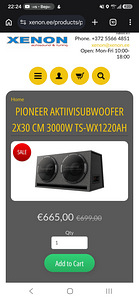 Subwoofer Pioneer TS-WX1220АН (3 foto / 4)
