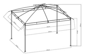Aiatelk/paviljon 335x276 cm (3 foto / 3)