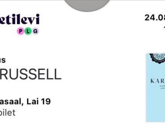 Pilet etendusele KARUSSELL