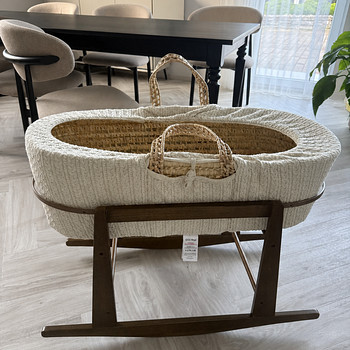 The Little Green Sheep Organic Knitted Moses Basket