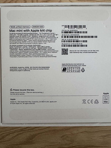 Apple Mac mini M4 (2024) 16GB/256GB — nagu uus, garantii (1 foto / 1)