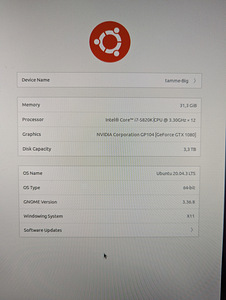 Lauaarvuti (i7-5820K,GTX1080,32GB RAM) (3 foto / 4)