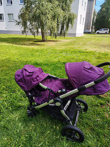 2-ühes tandemkäru: 1 vankrikorv, 2 istumisosa (4 foto / 9)