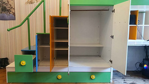 Lapse garnituur voodi kapp garderoob laud lisavoodi (2 foto / 10)