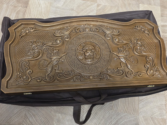 Backgammon WoodGames «Ivanovskie Lev», pöök, 59×30 cm