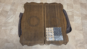 Backgammon WoodGames «Ivanovskie Lev», pöök, 59×30 cm (2 foto / 5)