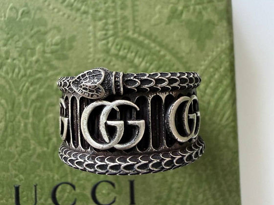 Originaalne Gucci GG Snake 925 hõbesõrmus