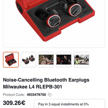 Шумоподавляющие Bluetooth-беруши Milwaukee L4 RLEPB-301