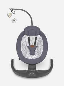 Lionelo Ralf Grey White — электрокачалка / шезлонг 2 в 1 (2 фото из 7)