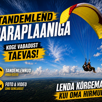 Kinkekaart: Tandemlend paraplaaniga + video