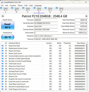Patriot P210 SSD 2048GB 2TB (2 фото из 2)