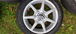 5*114.3 15-дюймовые хорошие летние шины с дисками Mazda, Kia, Honda и др. (1 фото из 5)