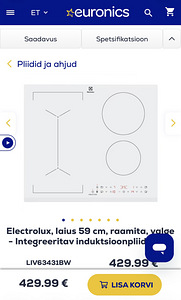 НОВАЯ - белая индукционная варочная панель Electrolux LIV63431BW (2 фото из 3)
