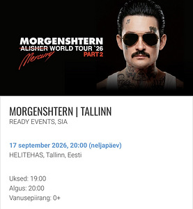 2 piletit Morgenshterni kontserdile (1 foto / 1)