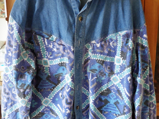 Джинсовая рубашка в стиле вестерн Navaho. Размер L-XL.