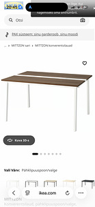 IKEA mittzon конференц-стол, шпон ореха/белый (1 фото из 3)