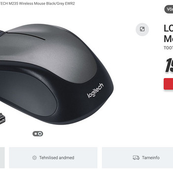 LOGITECH M235 HALL JUHTMEVABA HIIR ORIGINAAL 100%