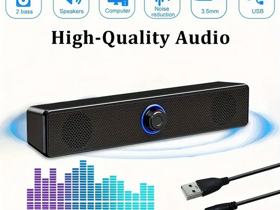 Lauaarvuti kõlarid.20 W LED AUX-USB, USB-akustiline süsteem