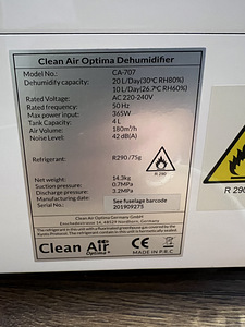 Осушитель Clean Air Optima CA-707, 370 Вт ( 70 м2 ) (5 фото из 5)